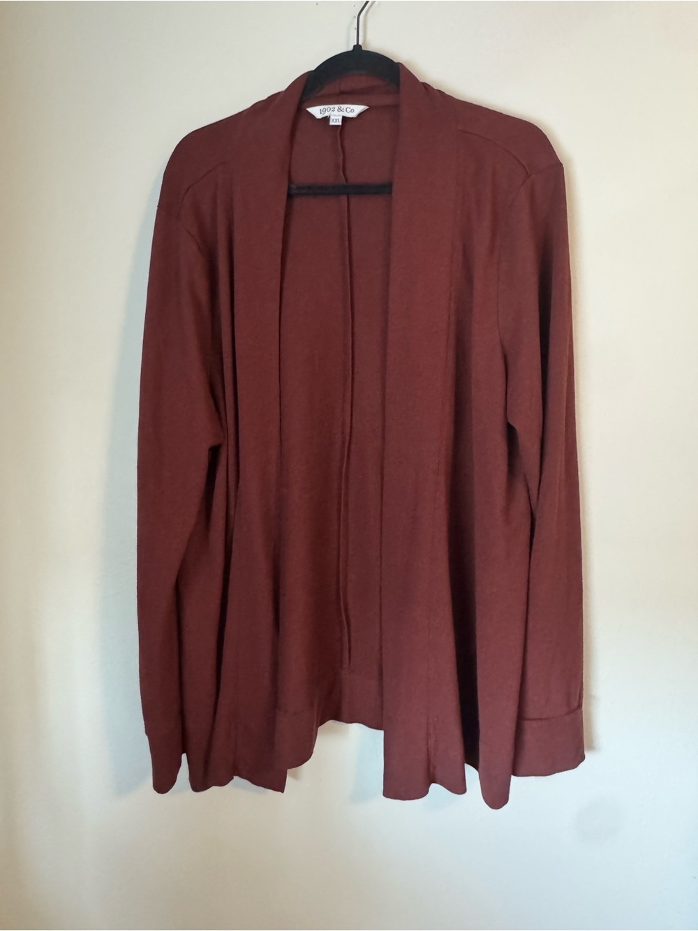 1902 & Co Open Front Cardigan - Deep Rust - Picture 1 of 6